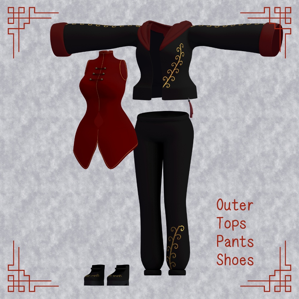 【森羅対応衣装】HoodieChina【MA設定済み】