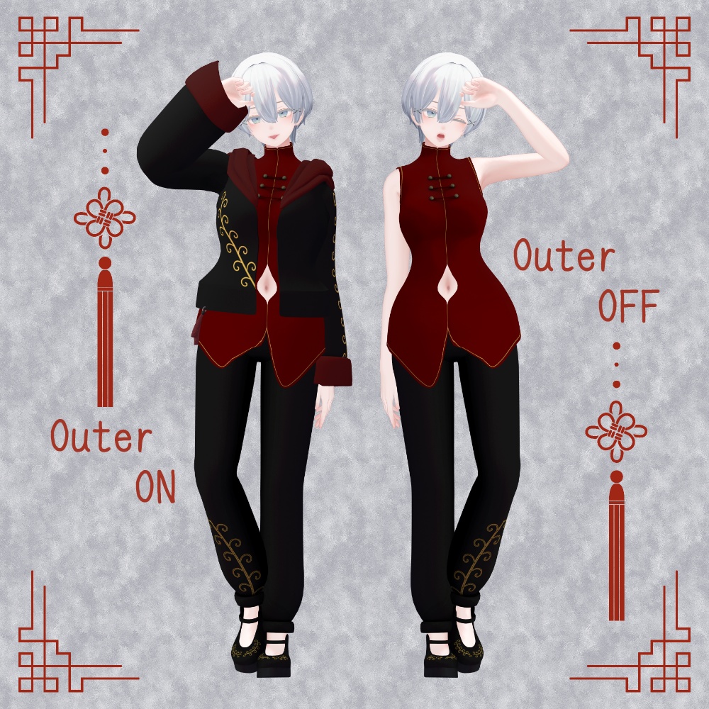 【森羅対応衣装】HoodieChina【MA設定済み】