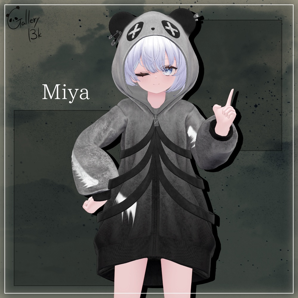 PandaRockHoodie【23アバター対応・MA設定済み】