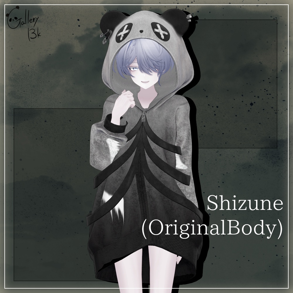 PandaRockHoodie【19アバター対応・MA設定済み】