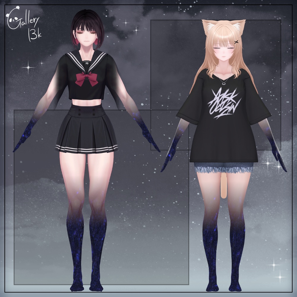 【35素体対応】手足星空化マテリアル StarryNight