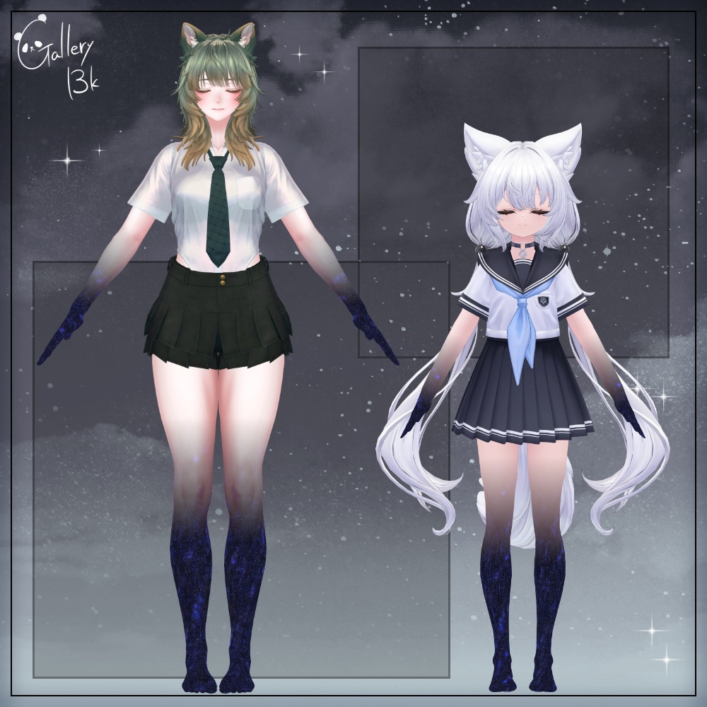 【39素体対応】手足星空化マテリアル StarryNight