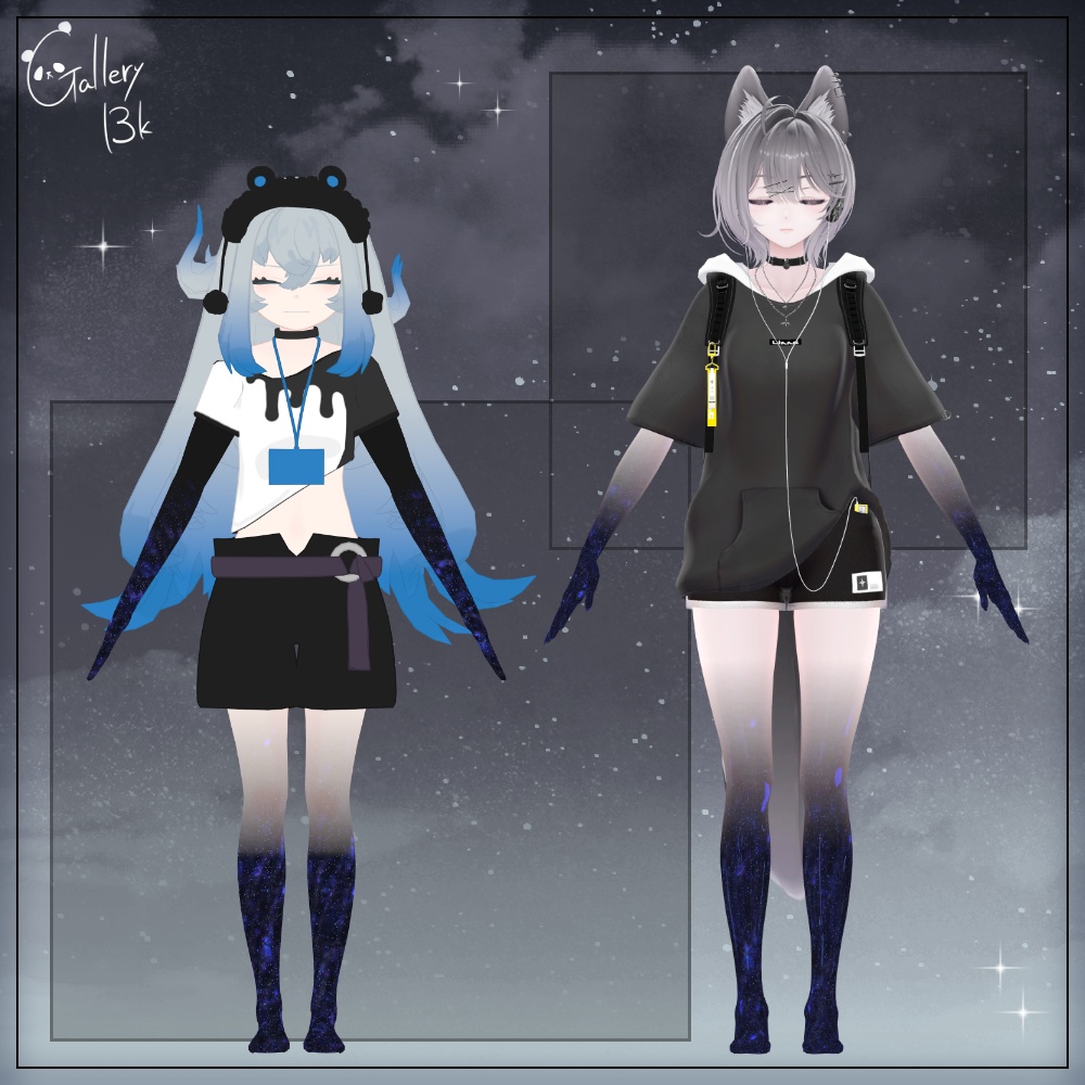 【43素体対応】手足星空化マテリアル StarryNight