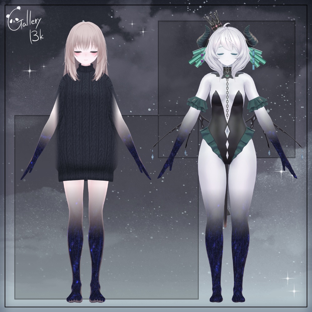 【35素体対応】手足星空化マテリアル StarryNight