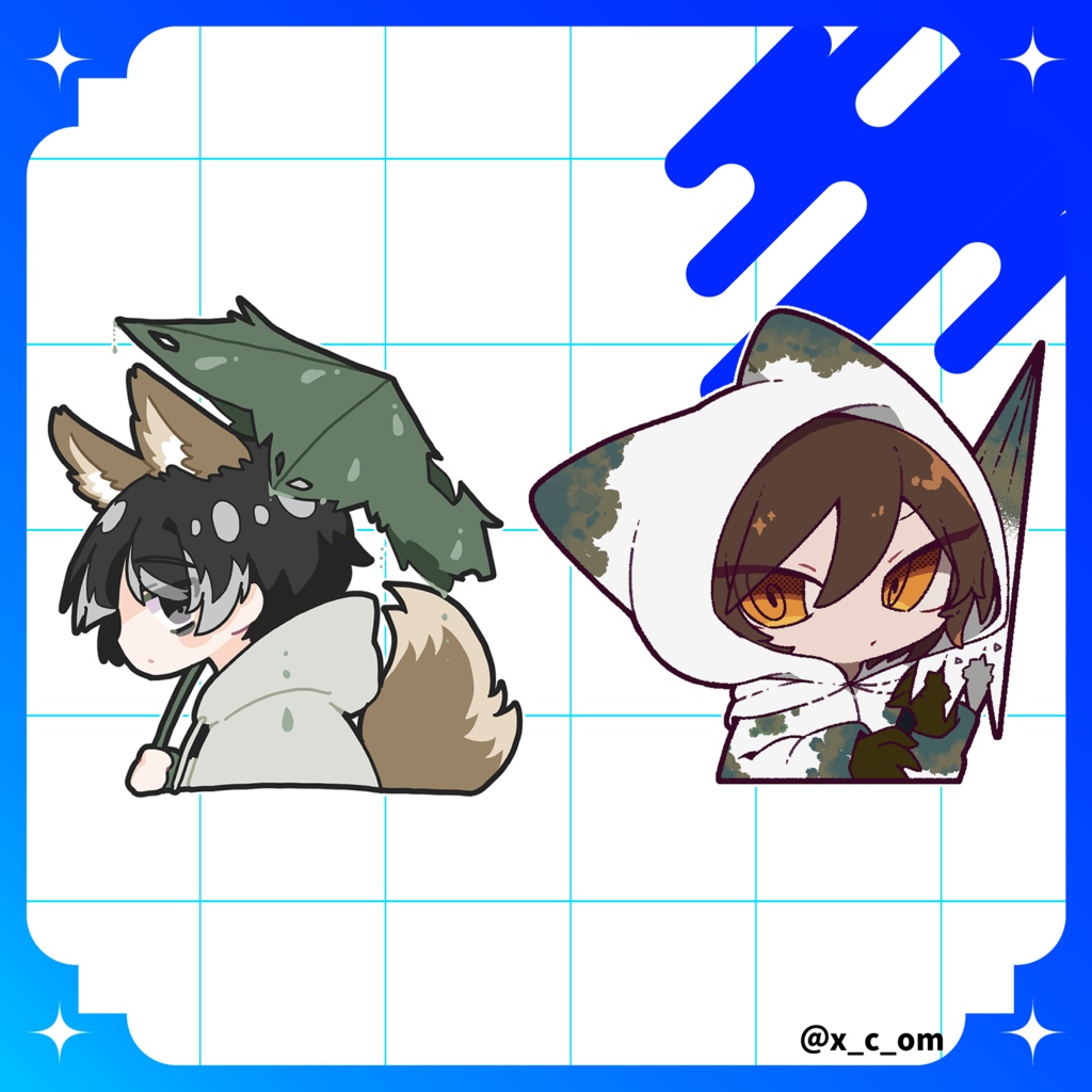 狐雨ステッカーセット【ウーティス・イサン】