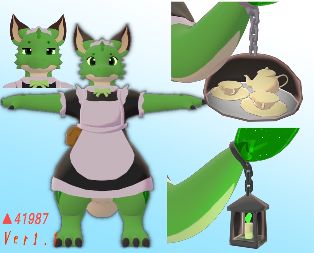 【オリジナル3Dモデル】りょく(Ryoku)