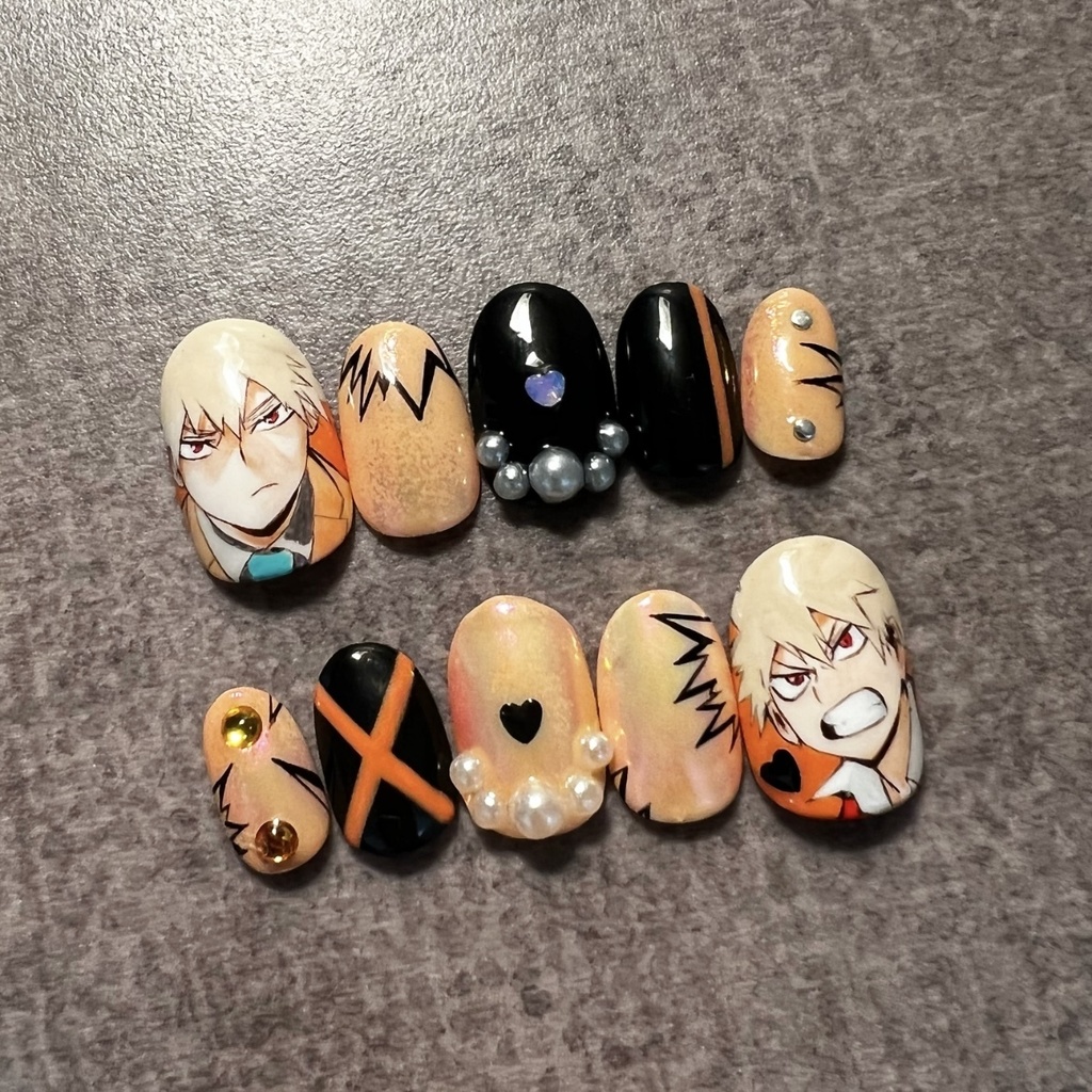 ヒロアカ 爆豪 ネイルチップ