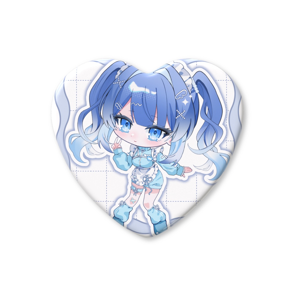あめの缶バッチ💙