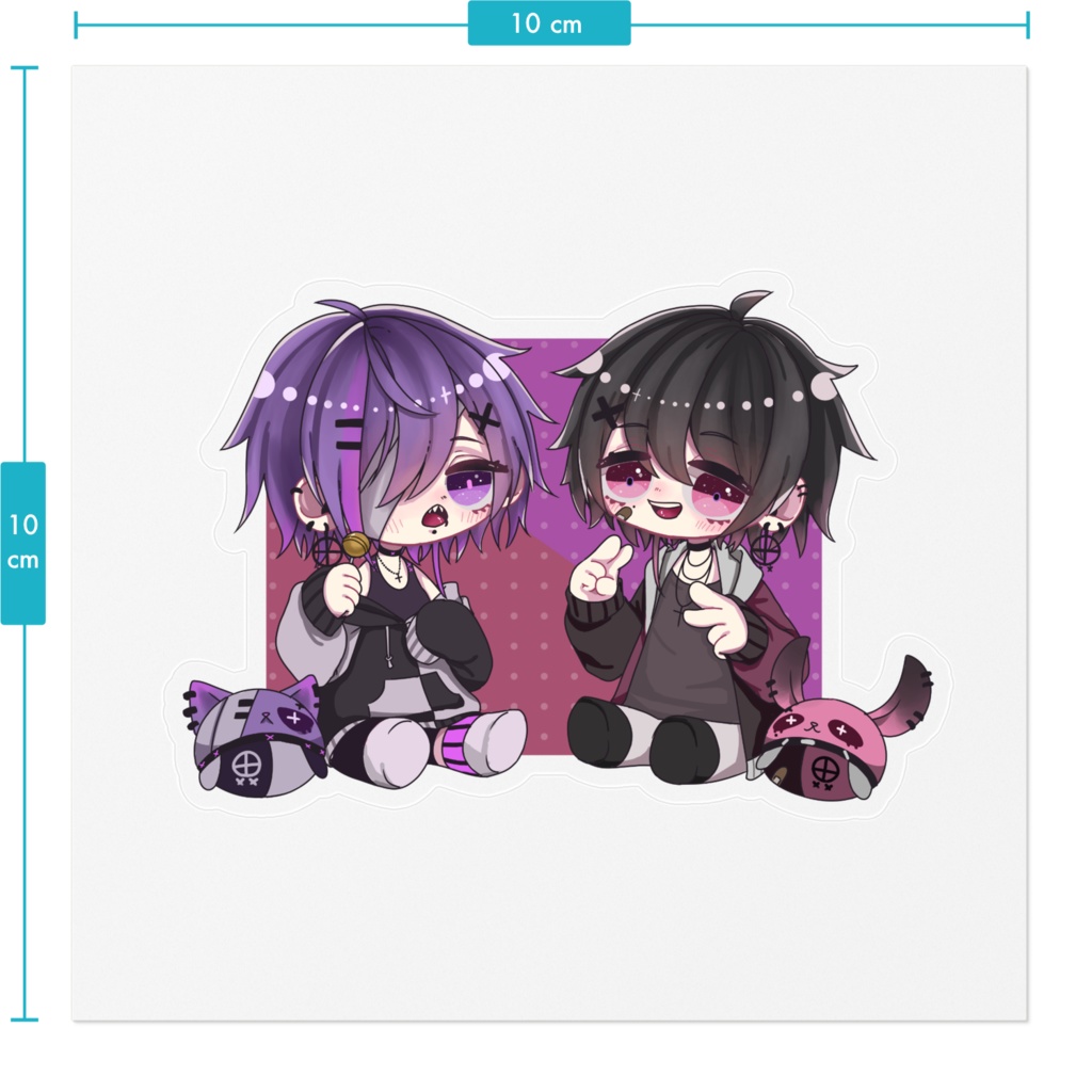 ヴィオとノインクリアステッカー