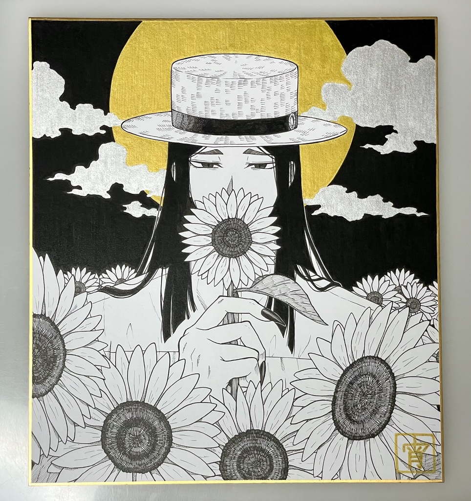 【原画色紙】八尺様♂色紙
