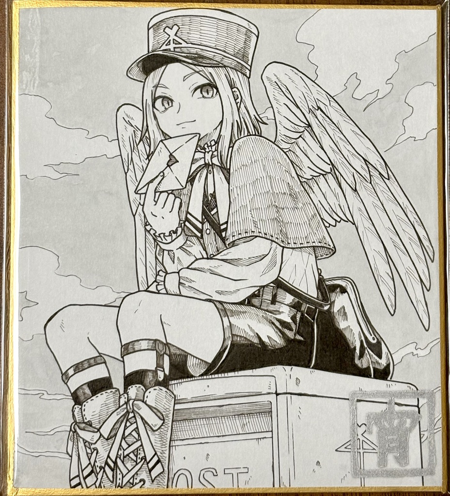 【原画色紙】ラブレター専門の郵便屋さん