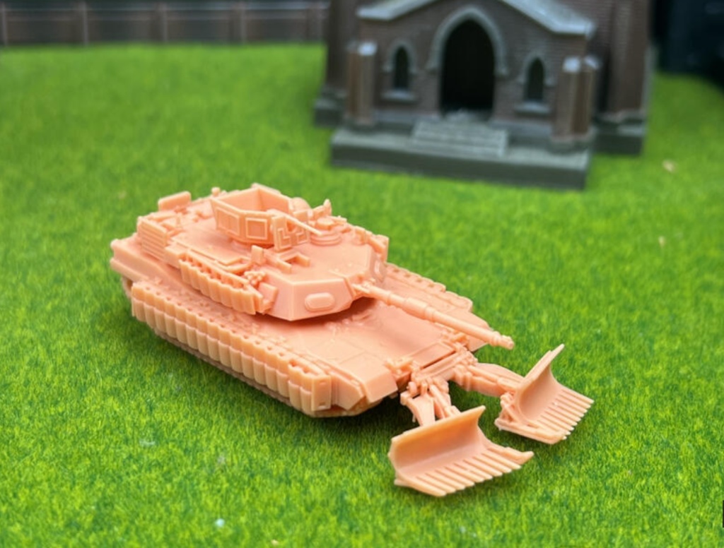 1077 1/144 M1A2 エイブラムス tusk3 mine plow