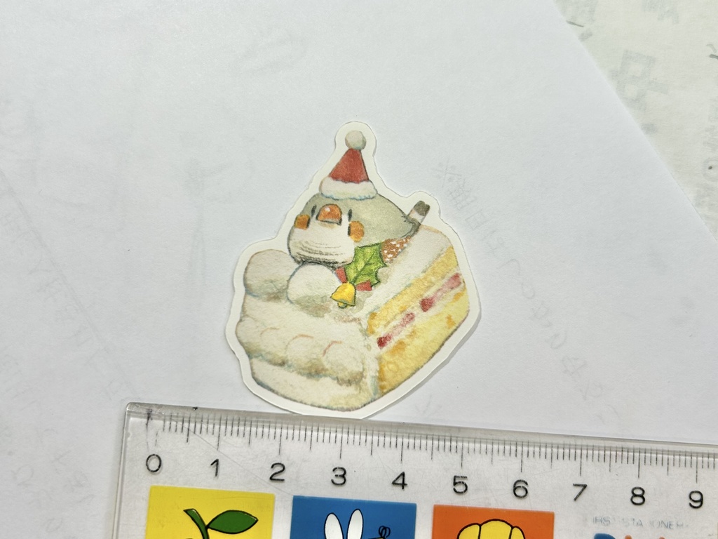 クリスマスケーキな小鳥たち【シール】