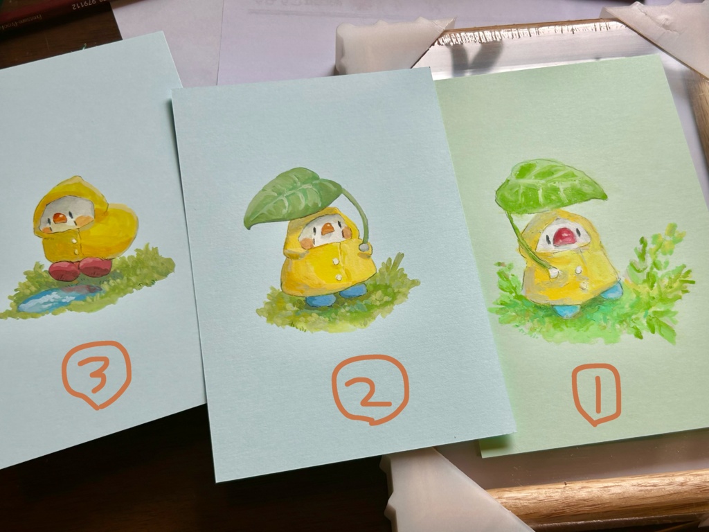 梅雨の小鳥たち3種