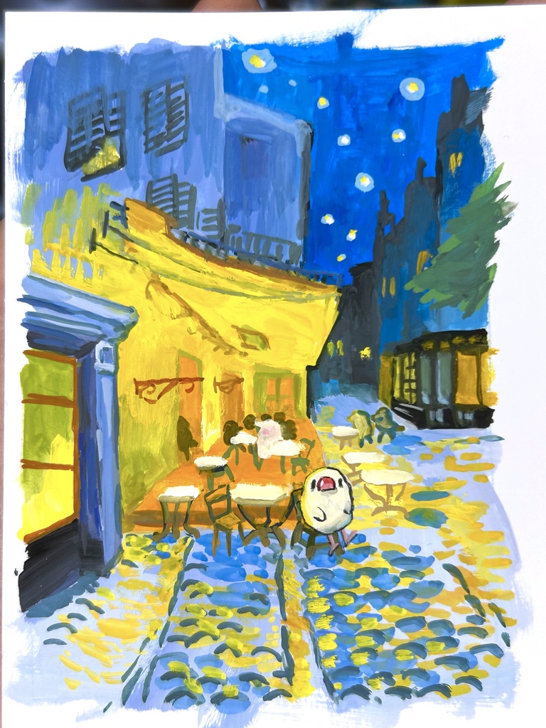文鳥名画【額付き原画】