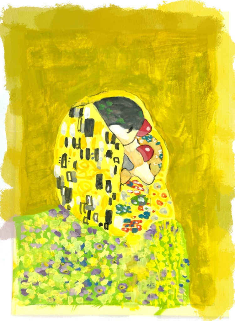 文鳥名画【額付き原画】