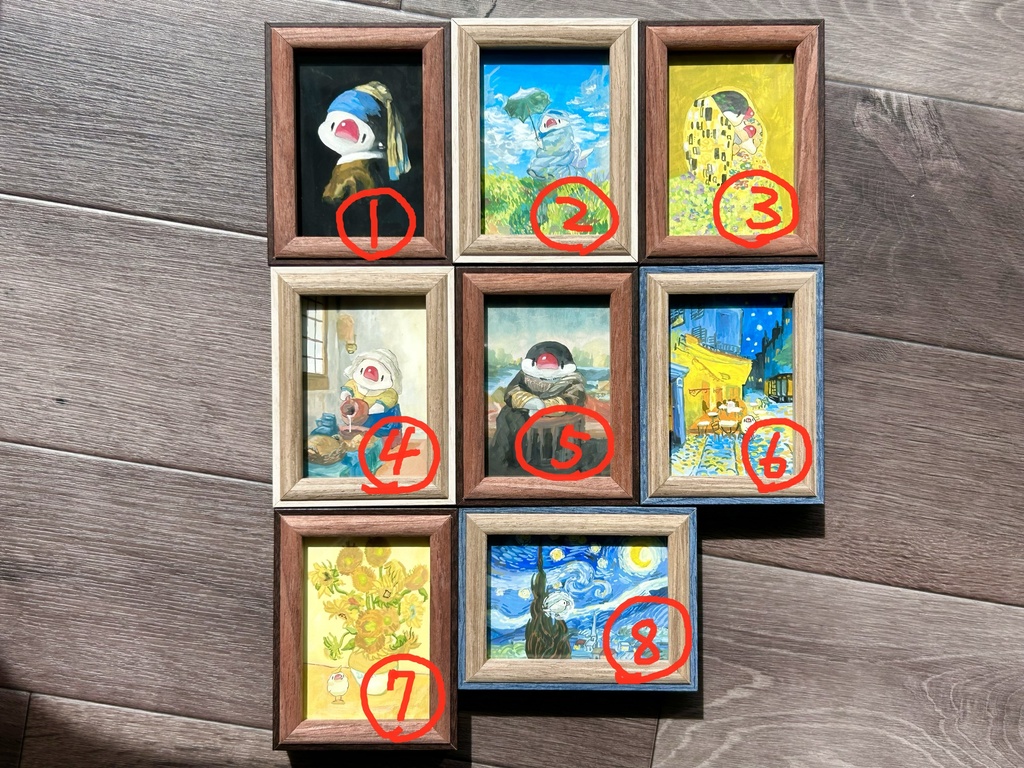文鳥名画【額付き原画】