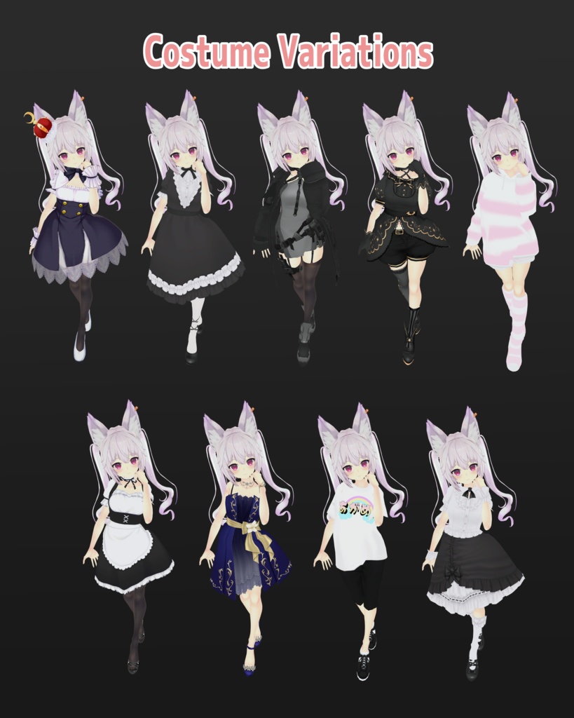 オリジナル3Dモデル「狼花」ver1.03