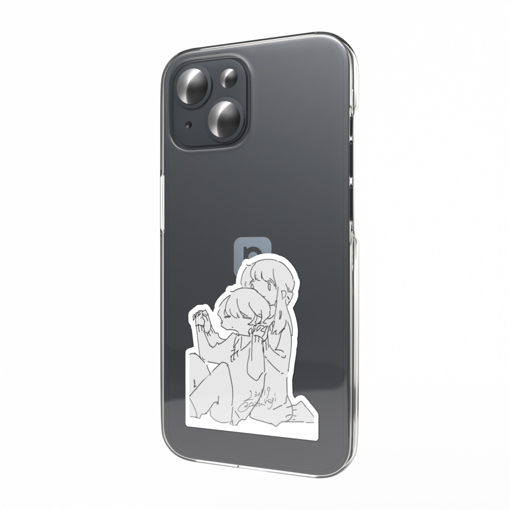 手遊びするステッカー