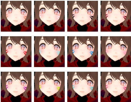 gamer lines face texture