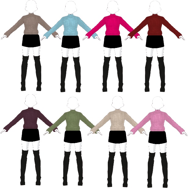 Winter - Fashionable knitted outfit.