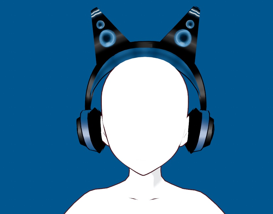 Headphones 🎧 - Vroid Hair Custom Item.