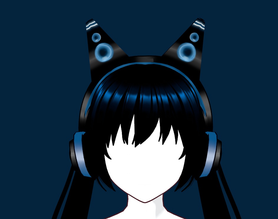Headphones 🎧 - Vroid Hair Custom Item.