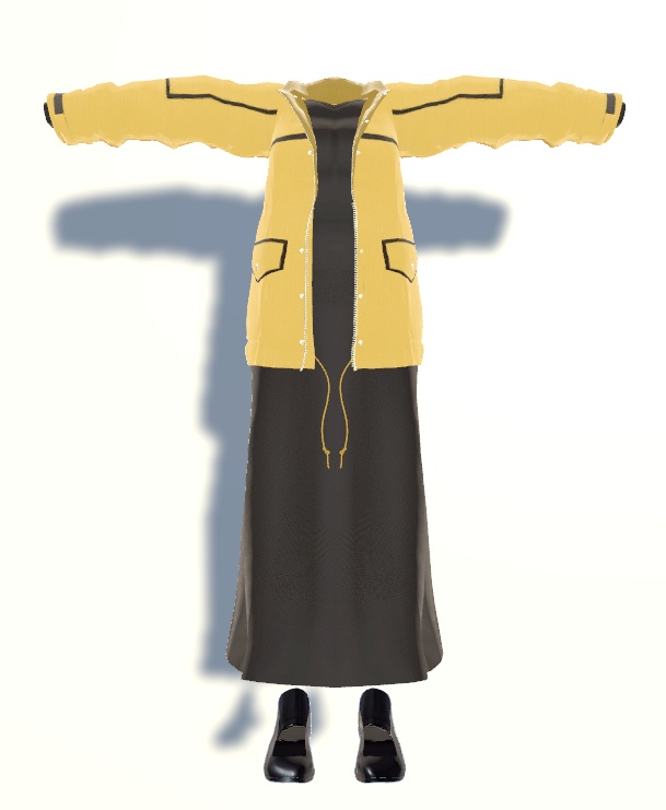 【ミーシェ対応】ライトモッズコート x セットアップカットソー