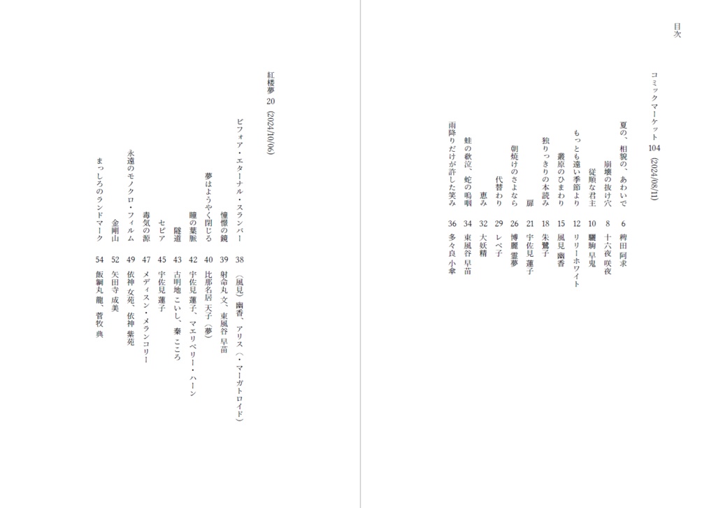 #2 東方Projectリクエスト詩集