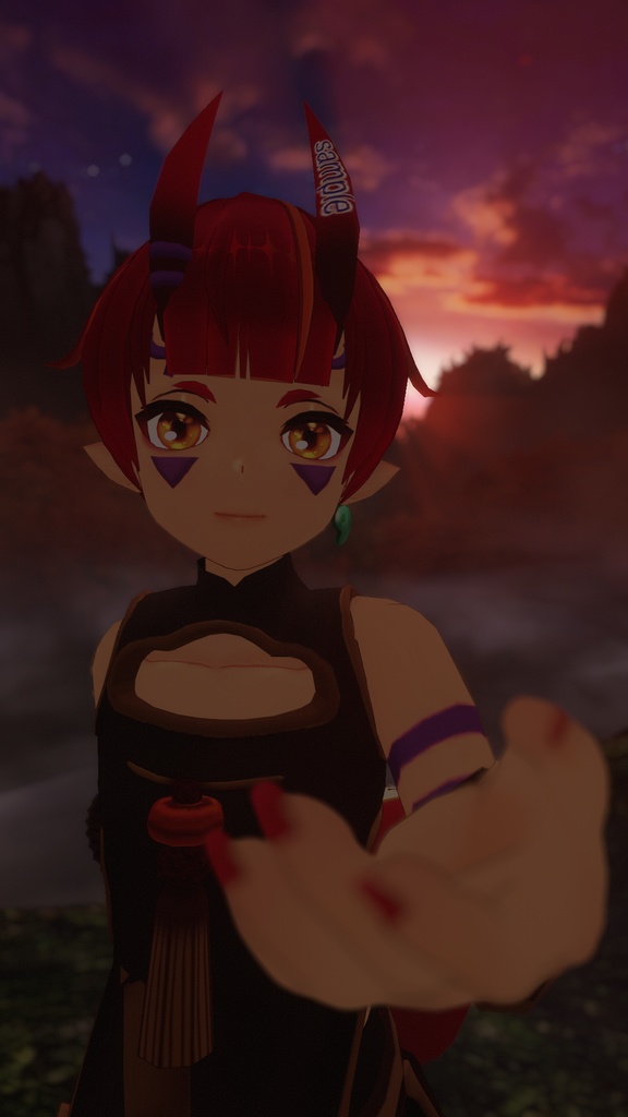 オリジナル3Dモデル【赤鬼のハジ】(PC&Quest対応)