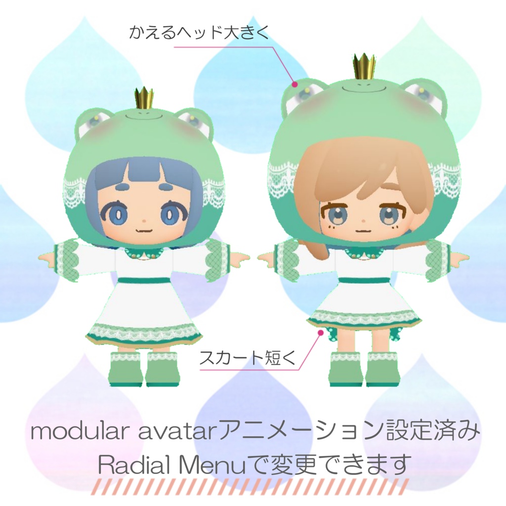 【ちまこぞく専用】けろけろかえるのドレス