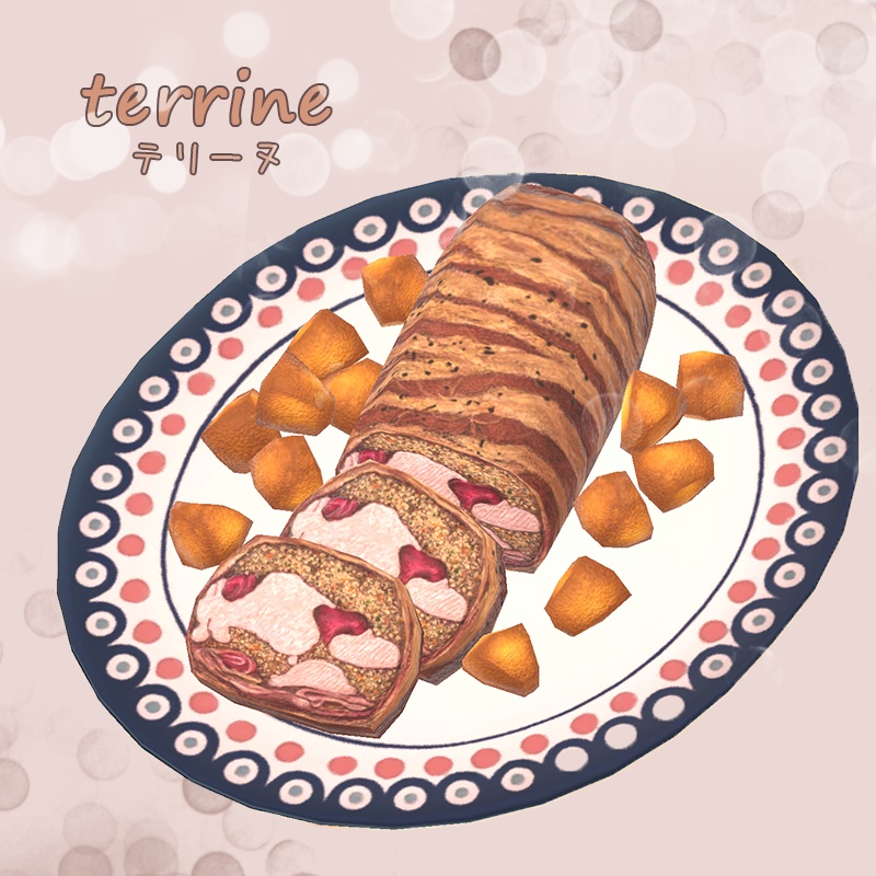 クリスマスディナー3Dモデル christmas dinner 3Dmodel