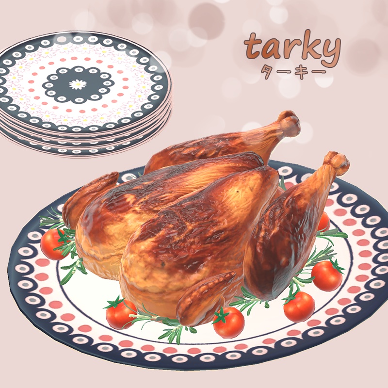 クリスマスディナー3Dモデル christmas dinner 3Dmodel