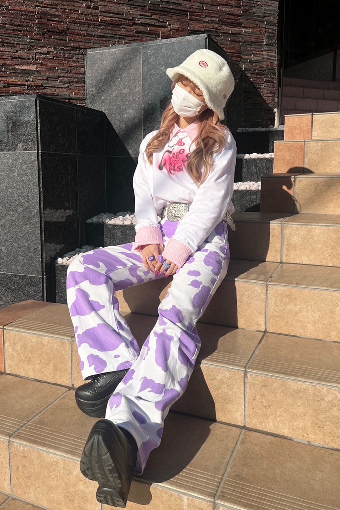 chef's kiss ロングスリーブTシャツ pink