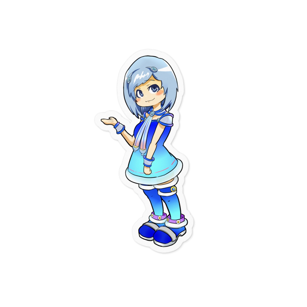 au レナちゃんステッカー