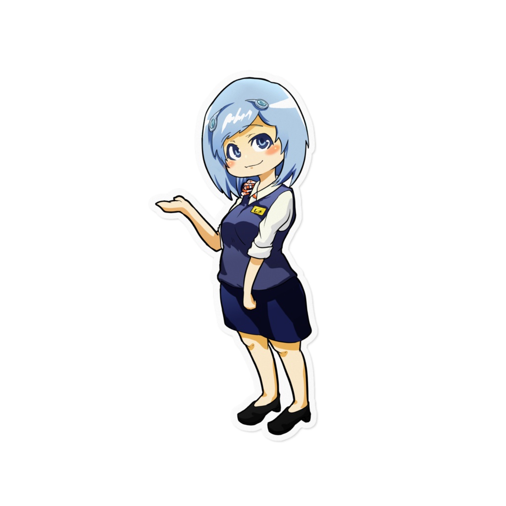 au レナちゃんのステッカー