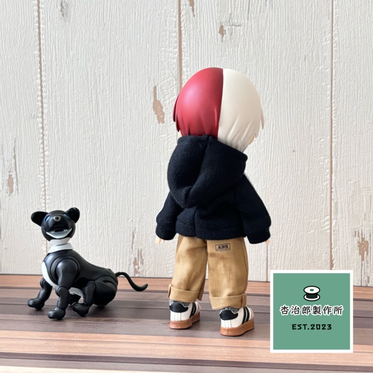 サテンラインパーカー(BLACK)