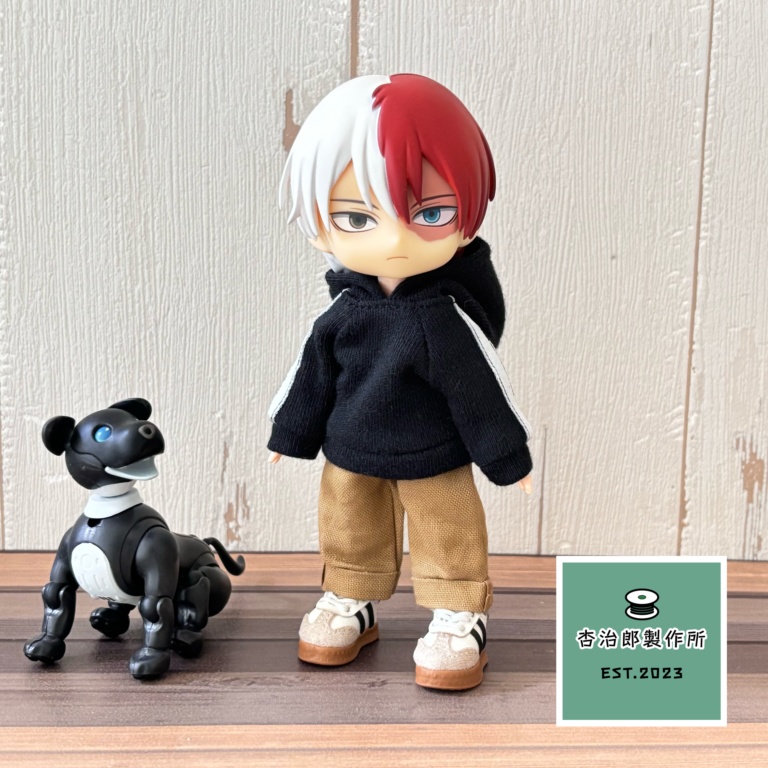 サテンラインパーカー（BLACK）