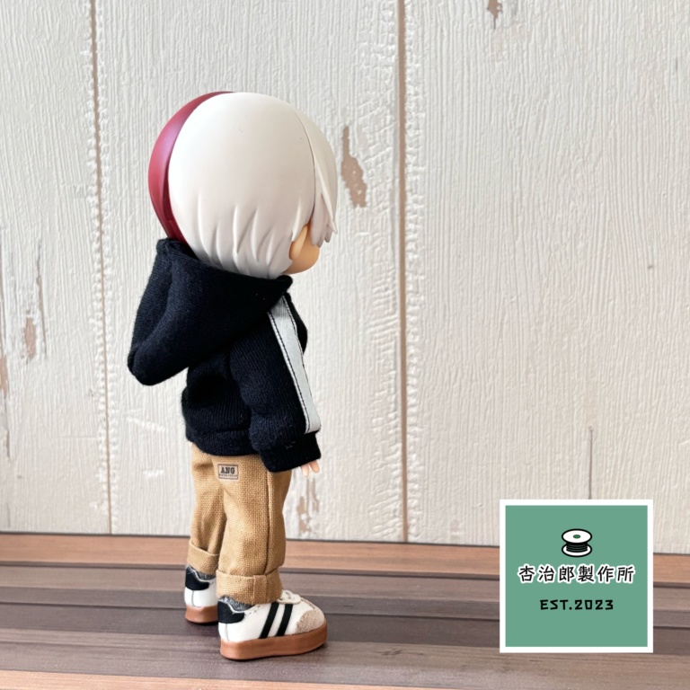 サテンラインパーカー(BLACK)