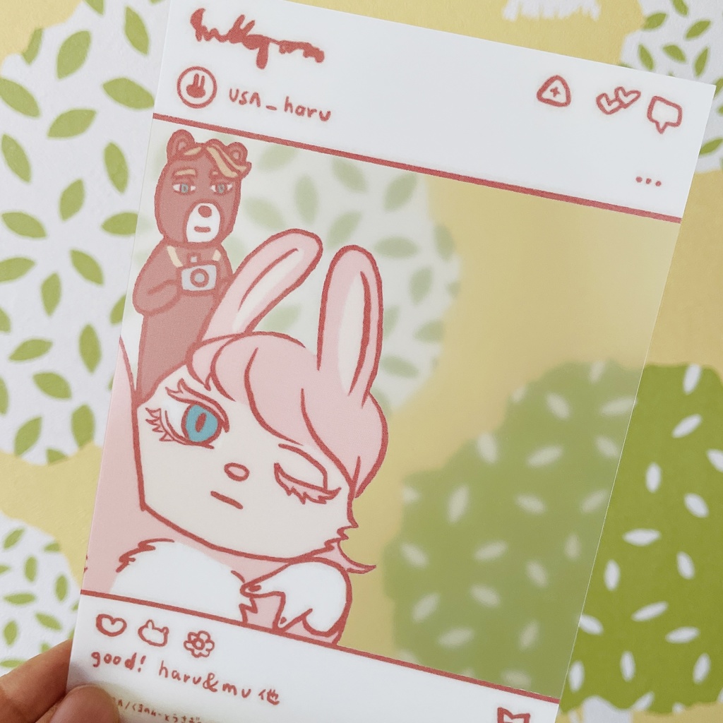 カードセット_くまのムーとうさぎのはる
