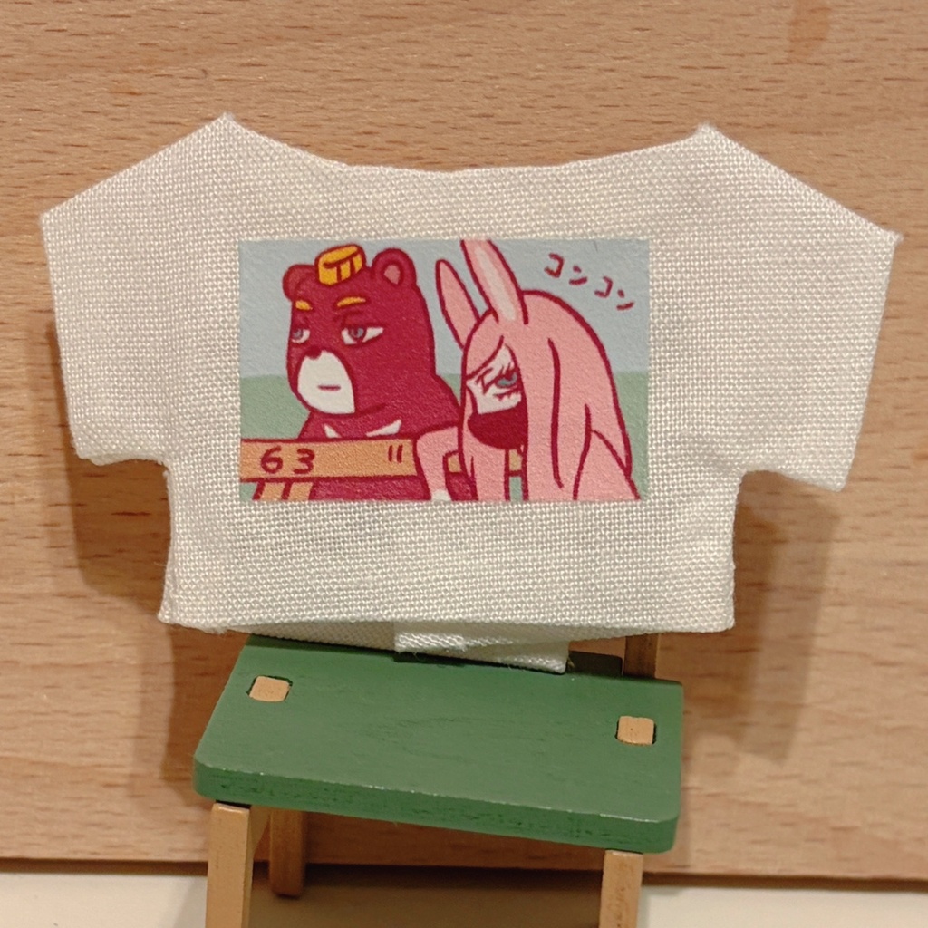 ムーはる茶番Tシャツ（10cmぬい_白）