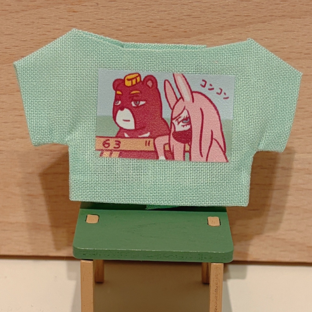 ムーはる茶番Tシャツ（10cmぬい_グリーン）