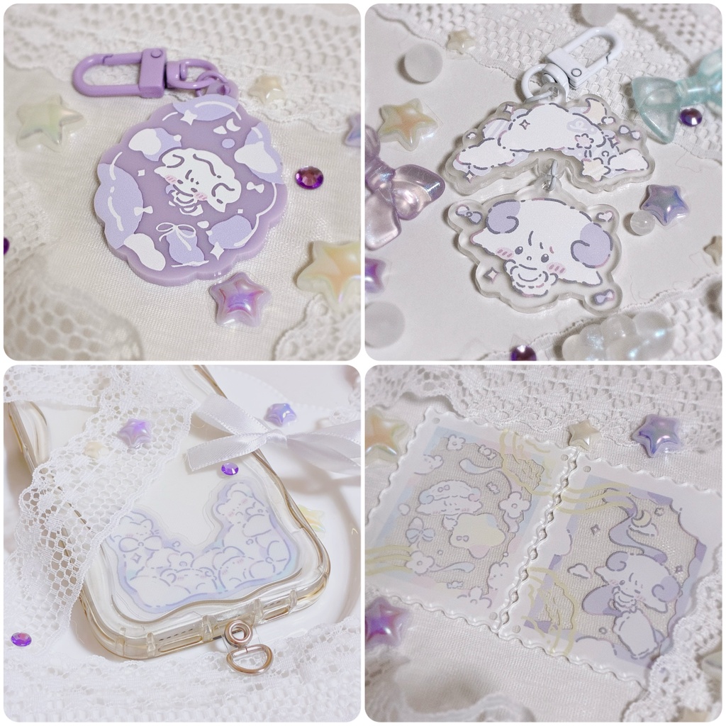 【残りわずか‼︎ 新作セット品】もぷぷセット　ストラップホルダー付き