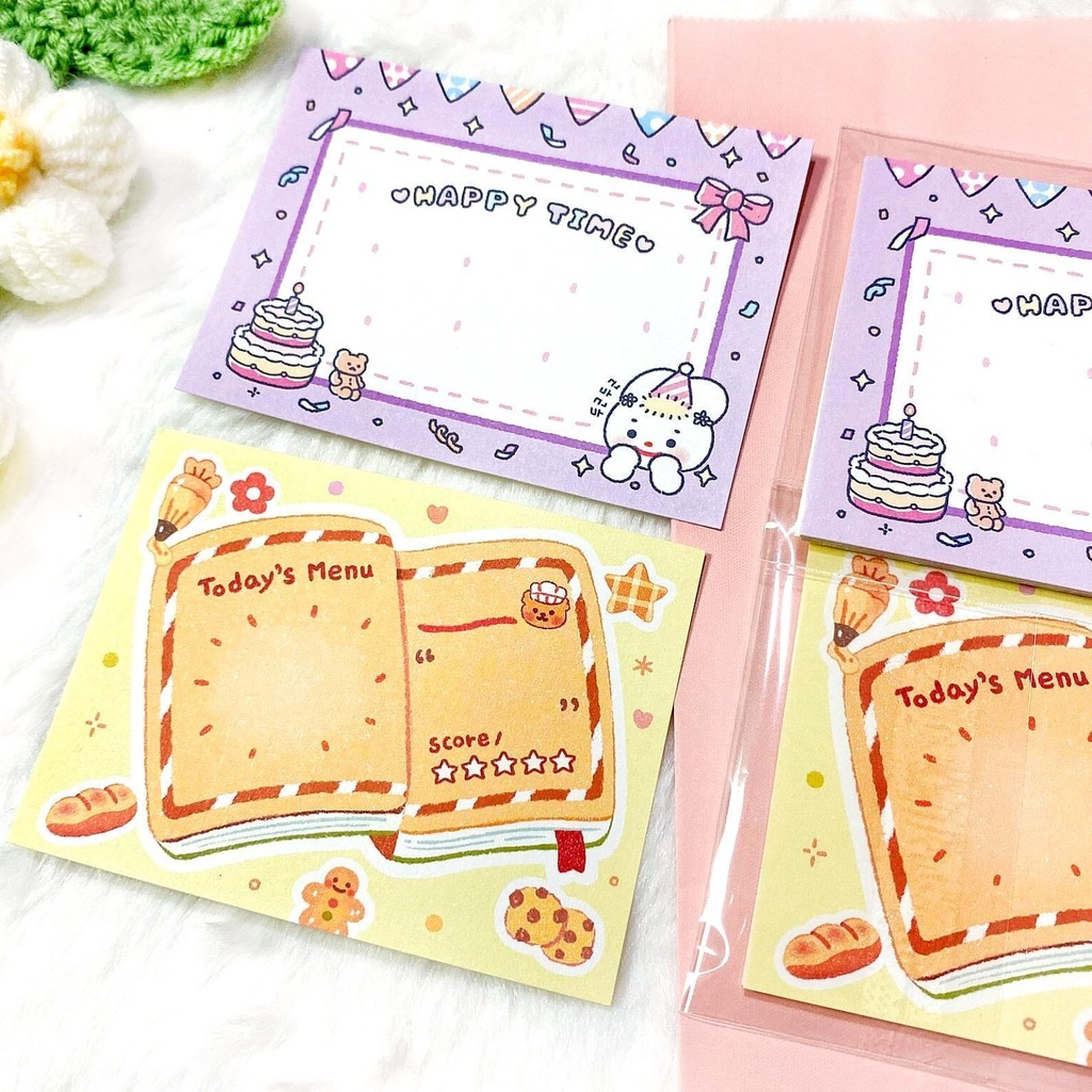 【12枚入りのパーティー&ベーカリーテーマの背景ステッカーパック】 手帳デコ・韓国文具