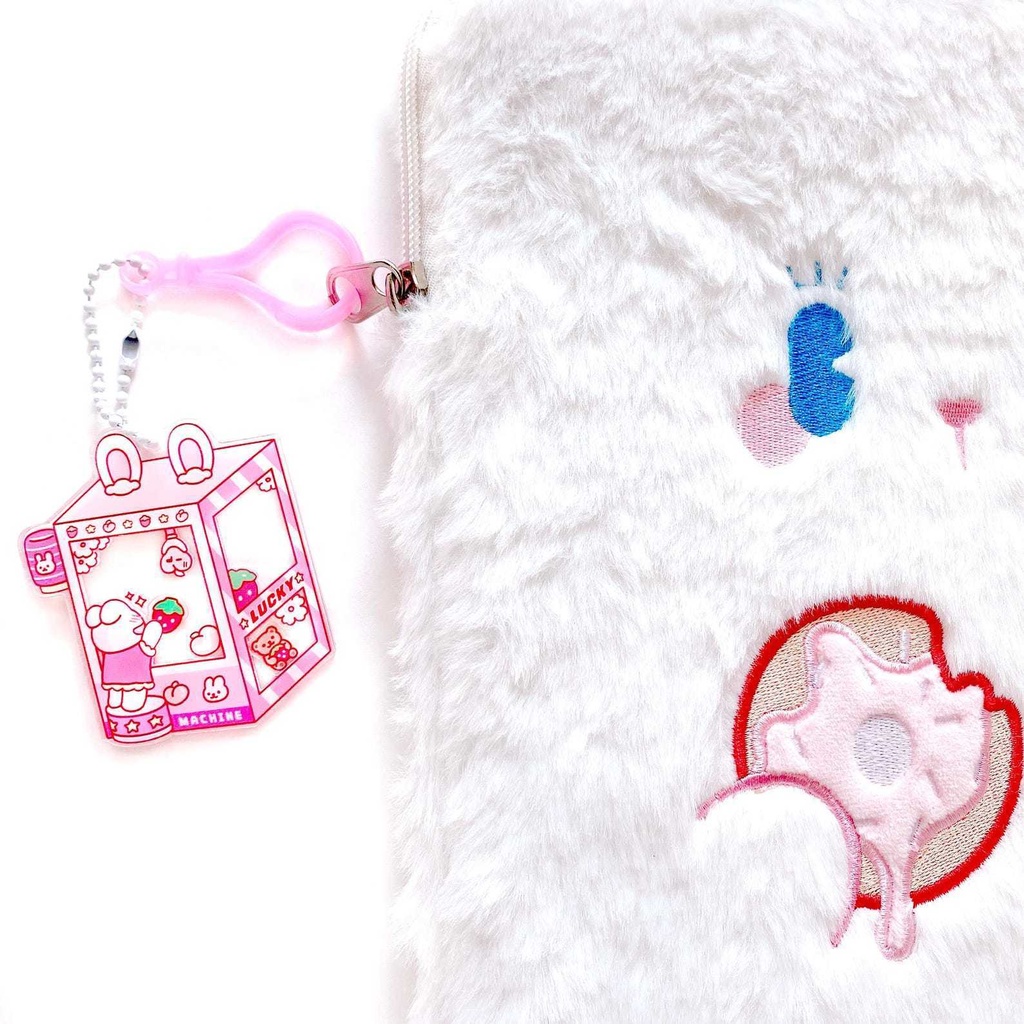 【いちご&桃シェイカーキーホルダー】 アクリルキーホルダー・韓国雑貨