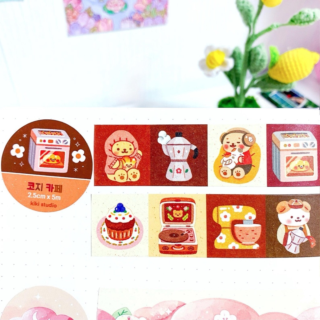 【コジーカフェマスキングテープ】 韓国文具・可愛いシール