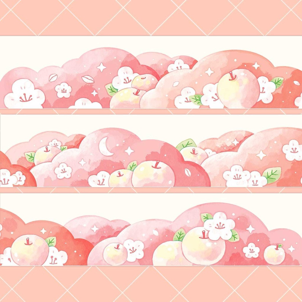 【ピーチクラウドマスキングテープ】 韓国文具・可愛いシール