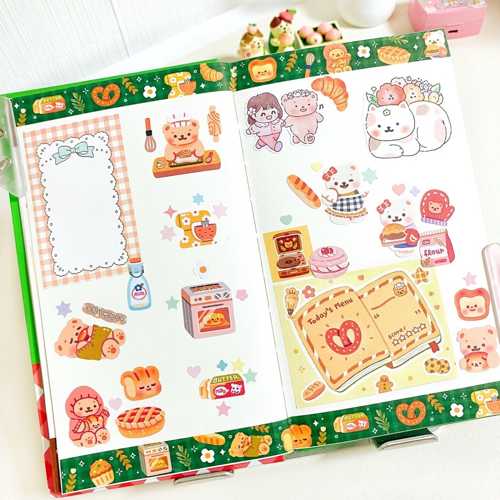 【コジーベーカリーマスキングテープ】 韓国文具・可愛いシール