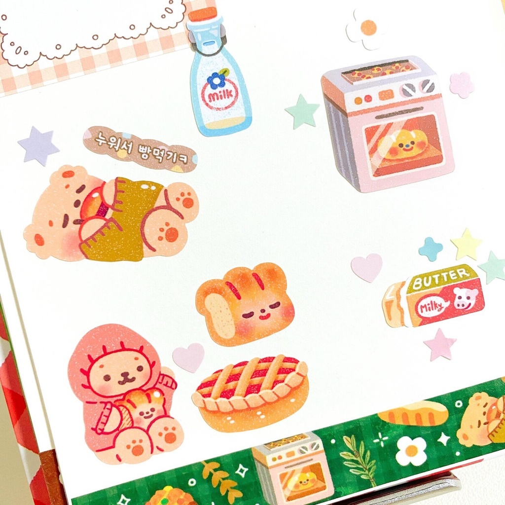 【コジーベーカリーマスキングテープ】 韓国文具・可愛いシール