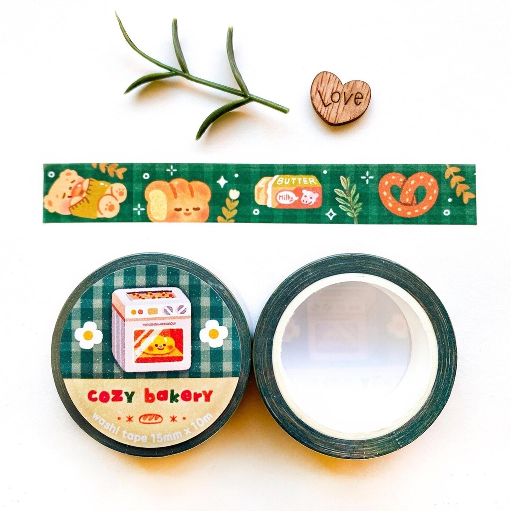 【コジーベーカリーマスキングテープ】 韓国文具・可愛いシール